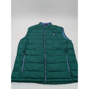 Johnnie-O‎ Vest Men's XL Galapgos Green Hudson Puffer Full Zip PACKABLE